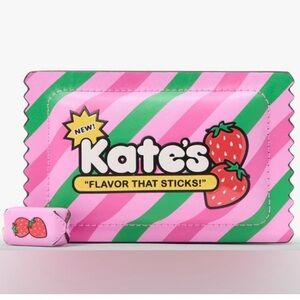 Kate spade ♠️ Gum Sticky Strawberry Treat Candy Pink and Green Zip Cardholder